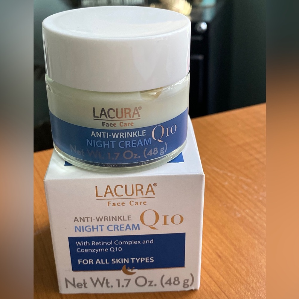 LACURA face cream, anti-wrinkle Q10 night cream
